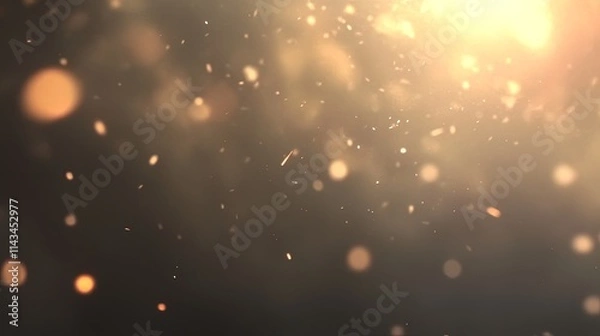 Obraz Golden Dust Motes Floating In Dark Ambient Light
