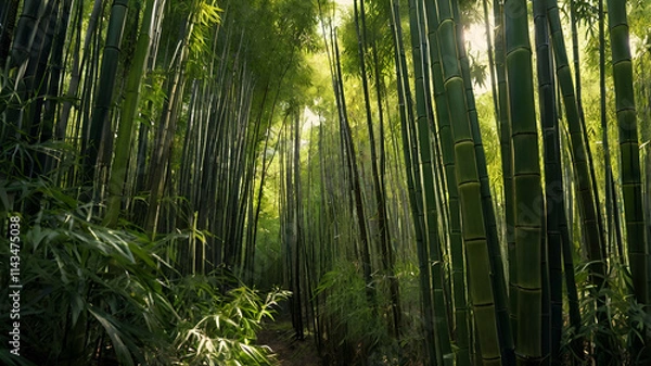 Obraz green bamboo forest