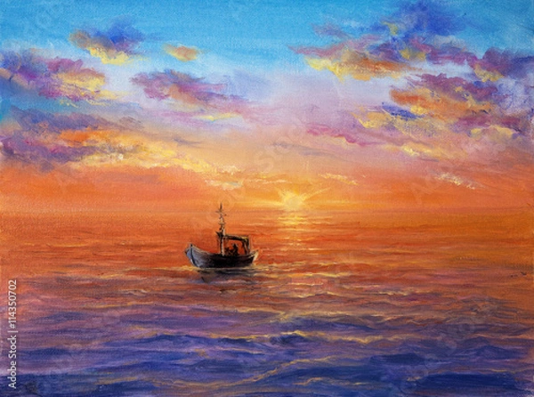 Obraz Łódź rybacka