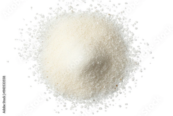 Fototapeta a pile of granulated white sugar isolated on a transparent background