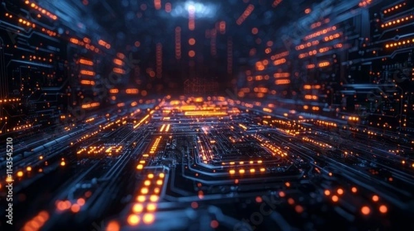 Fototapeta cyber punk background and link network, light background , 