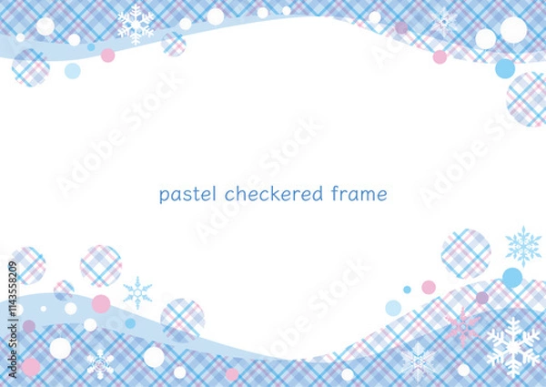 Obraz パステルチェックフレーム