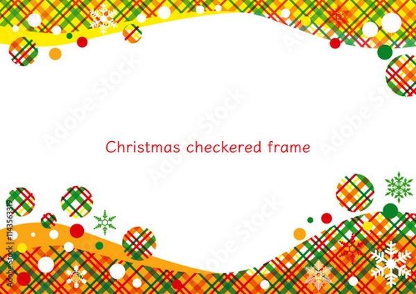 Obraz チェッククリスマスフレーム