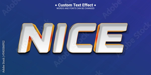 Fototapeta Nice modern cartoon text effect editable typography font style