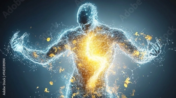 Fototapeta Combatting free radicals antioxidants for holistic health and wellness