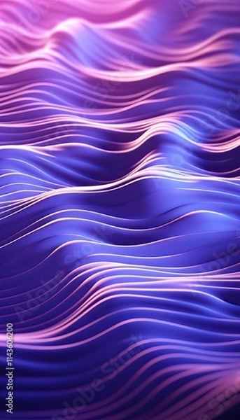 Fototapeta Vibrant waves of color create a mesmerizing visual experience. Generative AI