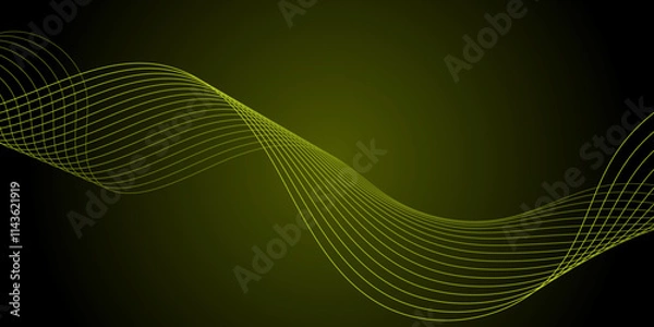 Obraz Abstract wave element for design. Digital frequency track equalizer. Stylized line art background. Colorful shiny wave with lines created using blend tool.