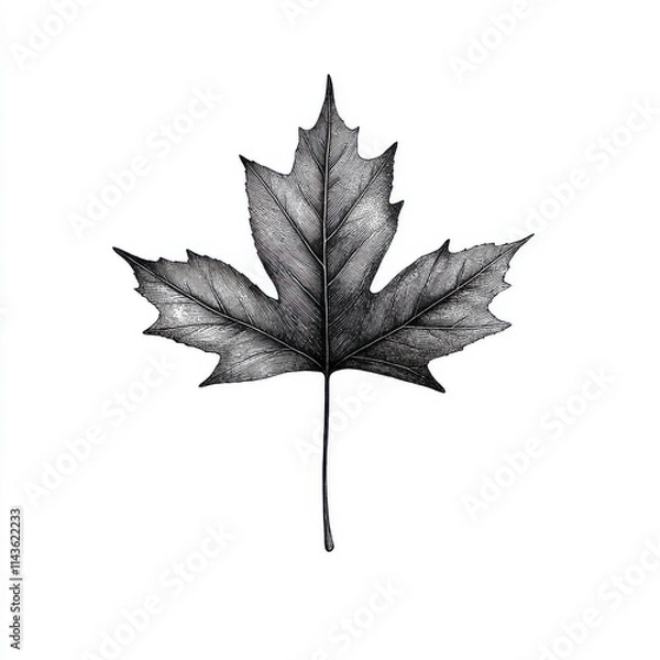 Fototapeta maple leaf isolated on white background