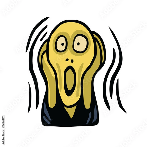 Obraz The Scream Head Vector
