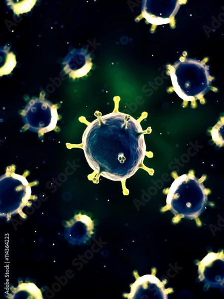 Obraz medically accurate 3d illustration of virus - close up