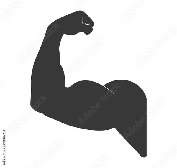 Fototapeta Biceps Flex Arm Vector Icon