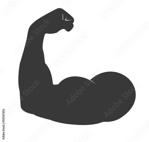 Fototapeta Biceps Flex Arm Vector Icon