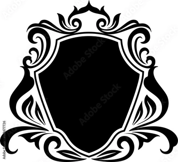 Fototapeta crest with classic design elements, use for logo, frame, vector format very easy to edit, individual objects