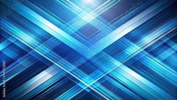 Fototapeta Sleek abstract blue lines create a modern web banner or presentation template, ideal for contemporary designs.