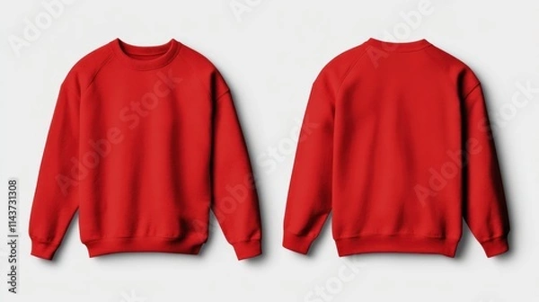 Obraz Blank red sweatshirt front and back. (2)