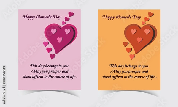 Obraz Greeting Card design template.