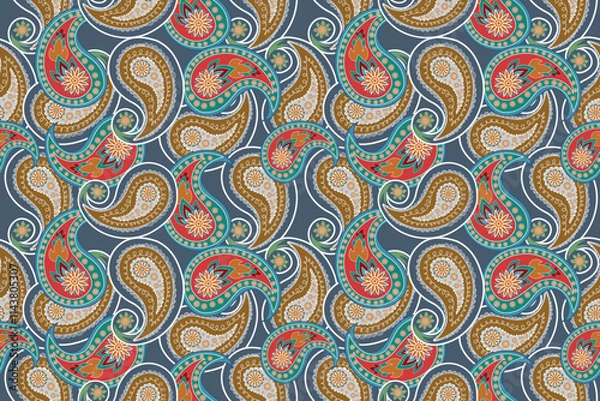 Obraz seamless pattern with paisley