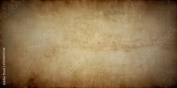 Fototapeta Aged Paper Texture Background Showing Brown Tones And Scratches