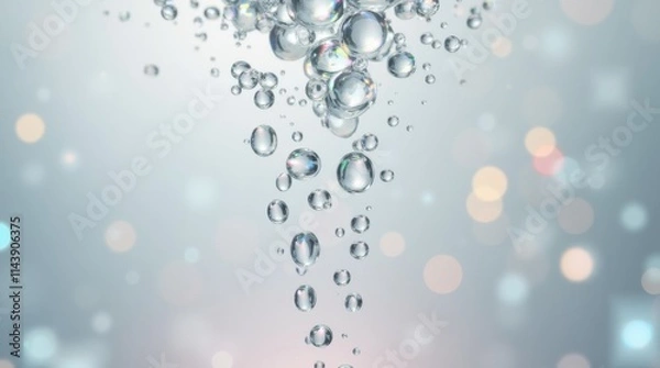 Obraz Slow Falling Rain Drop Crystals Reflecting Rainbow Colors