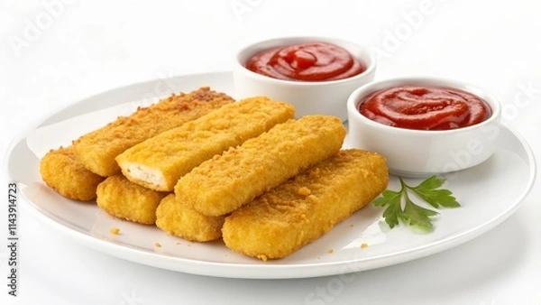 Obraz chicken nuggets with ketchup