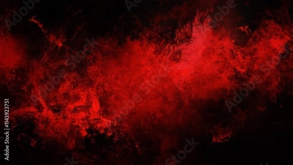 Fototapeta abstract red and black textured background with dramatic smoky effect design concept