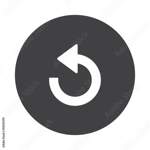 Fototapeta White Rss icon on black button isolated on white