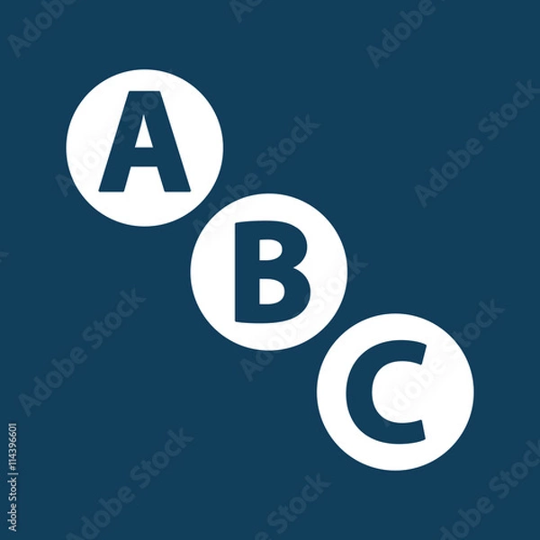 Fototapeta abc icon on color background