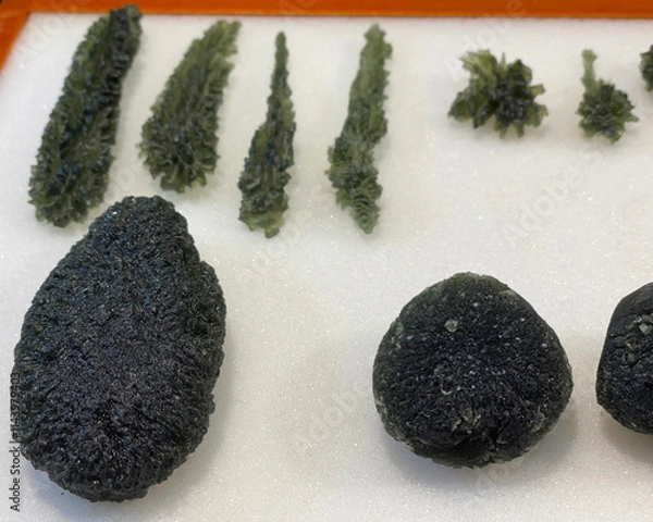 Obraz Huge Moldavite balls from the Czech Republic