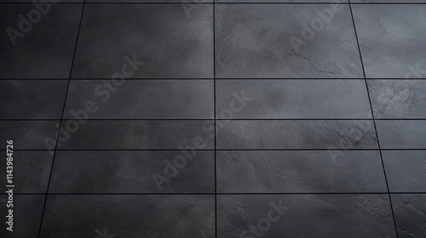 Fototapeta Dark Grey Slate Tile Texture: Elegant Modern Background