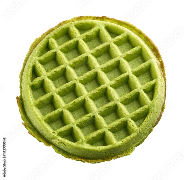 Obraz Vibrant Green Matcha Waffle with Smooth Texture