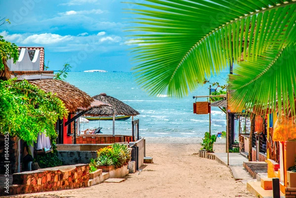 Obraz Jericoacoara is a virgin beach hidden behind the dunes of the west coast of Jijoca de Jericoacoara, Ceará, Brazil