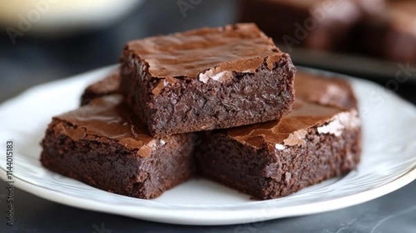 Obraz Plated choco brownie treat