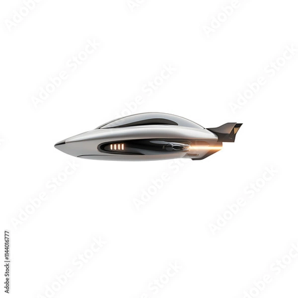 Fototapeta Flying Car isolated on transparent background.