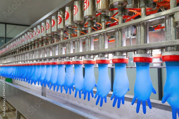 Fototapeta Dingqing Rubber Glove Testing Production Line