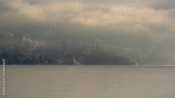 Obraz Morgenstimmung am Thunersee