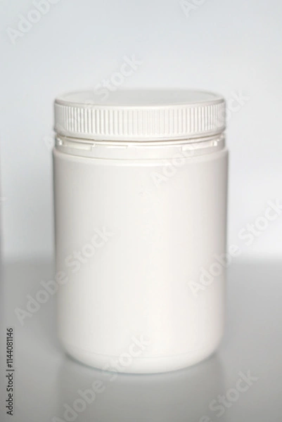 Obraz white plastic container bottle image