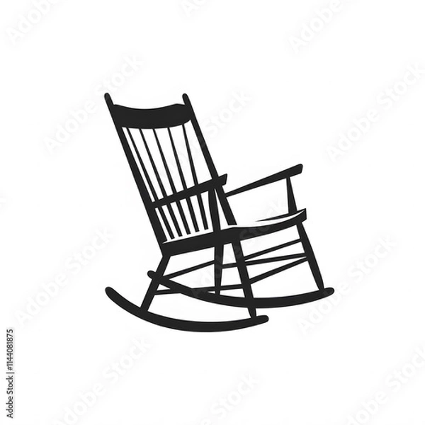 Obraz rocking chair isolated on white