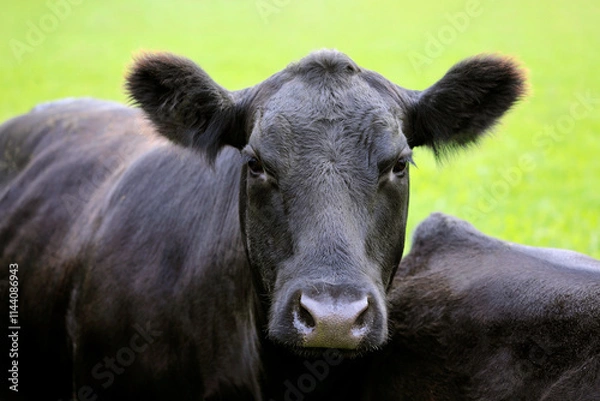 Obraz Beautiful Aberdeen Angus Cow Close Up.