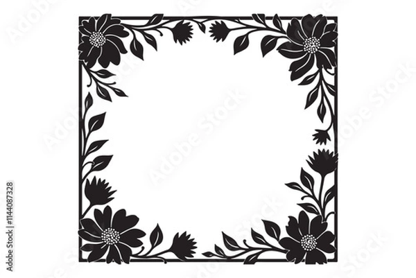 Obraz Intricate Floral Laser-Cut Frame Set