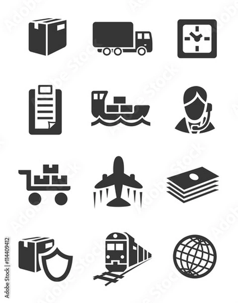 Fototapeta Logistic icon set