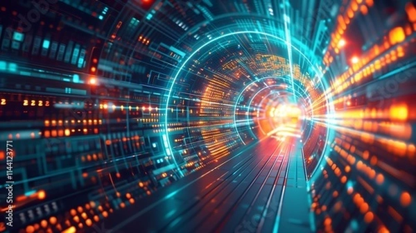 Fototapeta futuristic technology background cyber tech wallpaper 