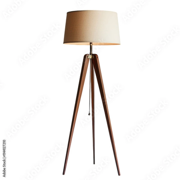 Fototapeta Stylish Floor Lamp Against White Background for Home Decor Transparent Background