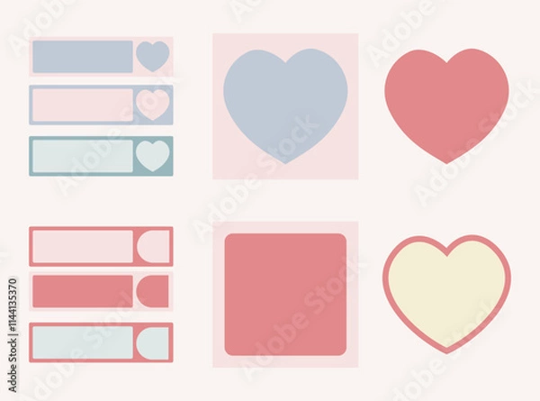 Fototapeta Colorful sticky note design set