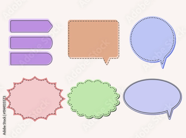 Obraz Colorful sticky note design set