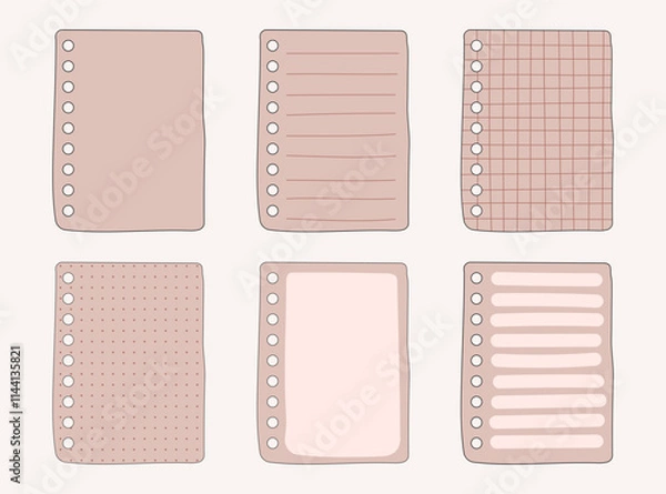 Fototapeta Colorful sticky note design set