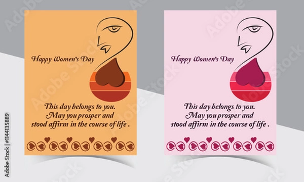 Obraz Greeting Card design template.