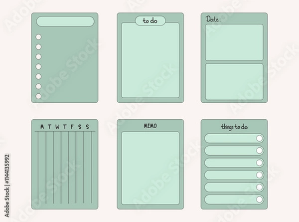 Fototapeta Colorful sticky note design set