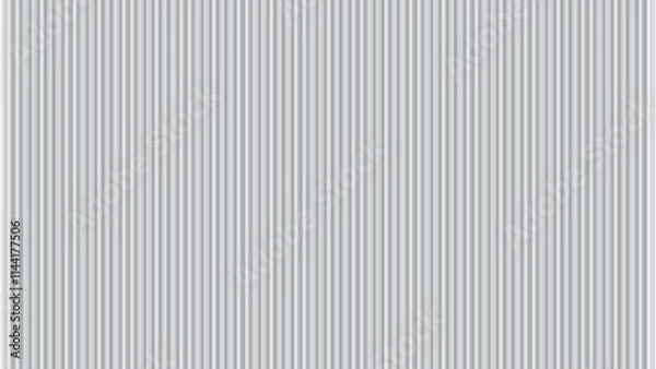 Obraz Soft grey frosted acrylic reeded wavy surface. Fluted door window close-up. White ribbed glass texture background. The glassy background design creates a delicate, airy feel—a vector illustration.