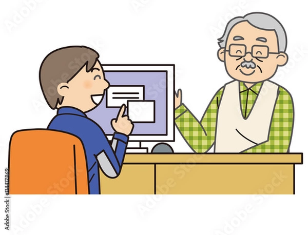 Obraz パソコントラブル　訪問設定　シニア