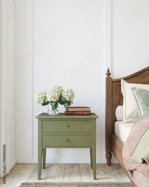 Obraz Modern bedroom interior. 3d render.